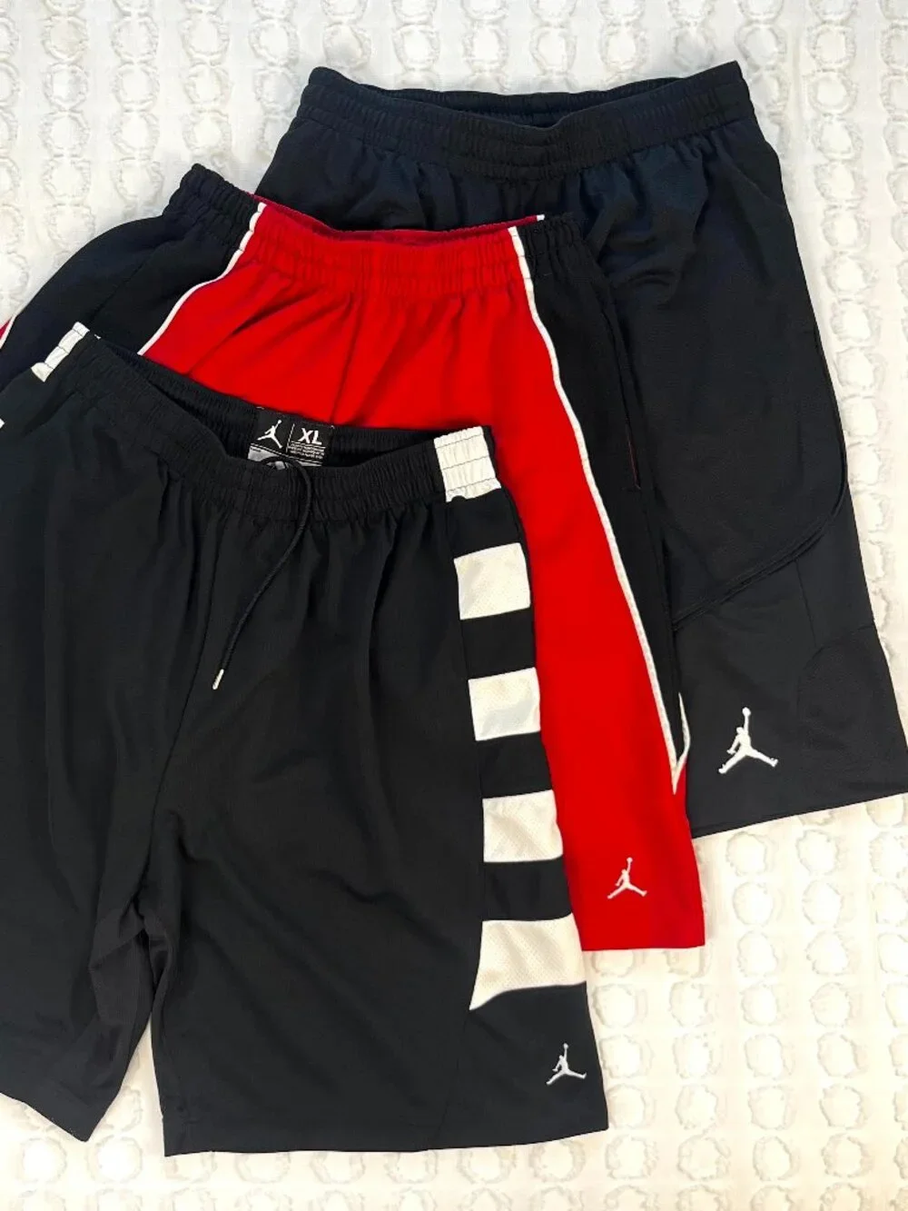 Jordan Men's Basketball Shorts Size XL Lot of 3 Red Black White